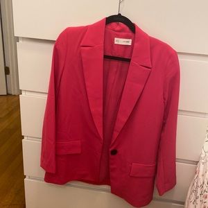 pink blazer